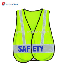 Top quality hot sale custom personalized printing yellow safety reflective waistcoat vest